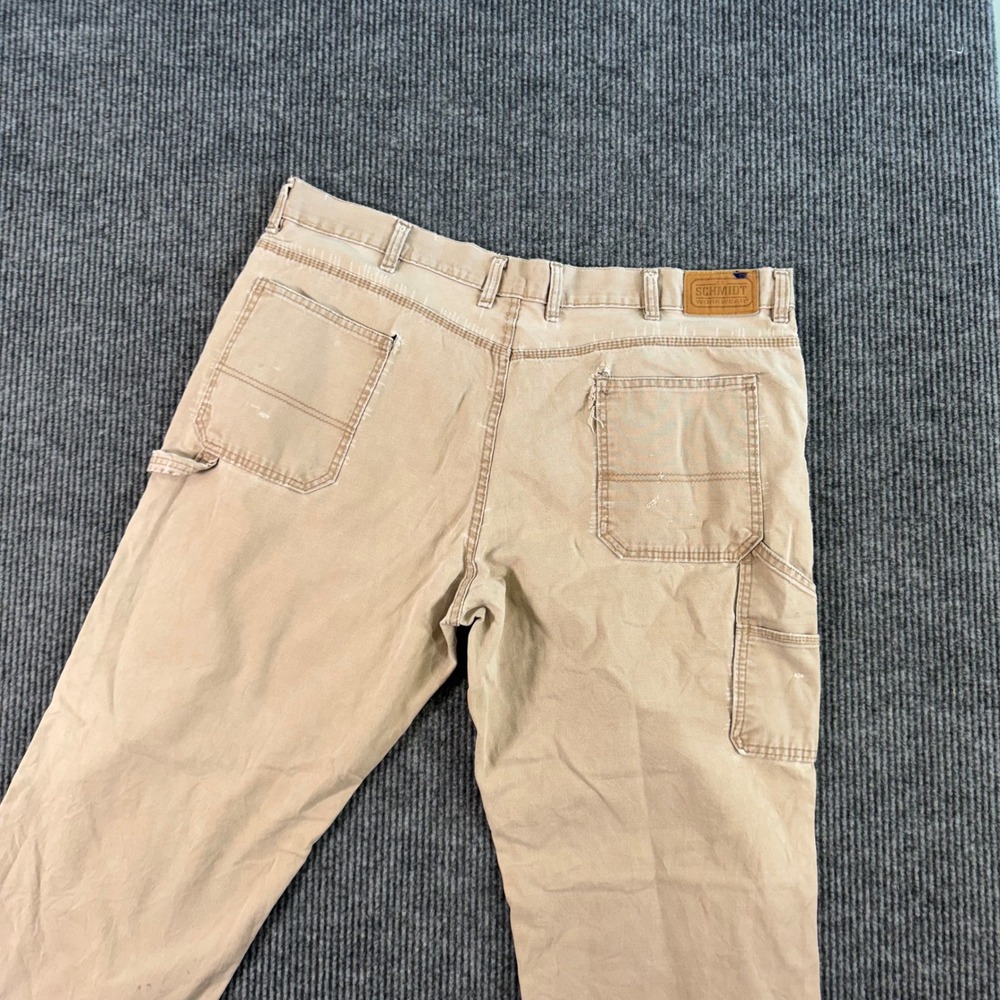 Schmidt Workwear Carpenter‎ Pants Mens 44x31 Distressed Canvas Utility Workwear